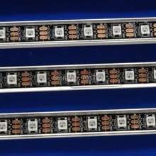 1 м 60 светодиодный s/m DC5V WS2812B светодиодный жесткий стержень, 60 пикс./м; ip68; Черная печатная плата