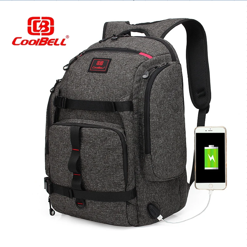 

17.3" Laptop Backpack Waterproof External USB Charger Business Backpack Anti-Theft Travel Casual School Bag Rucksack D0334