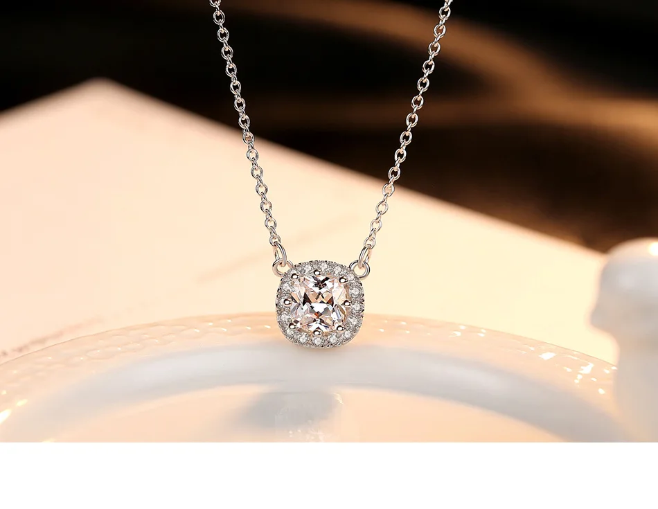 

S925 Sterling Silver Necklace AAA Zircon Silver Jewelry Women's Jewelry MG07