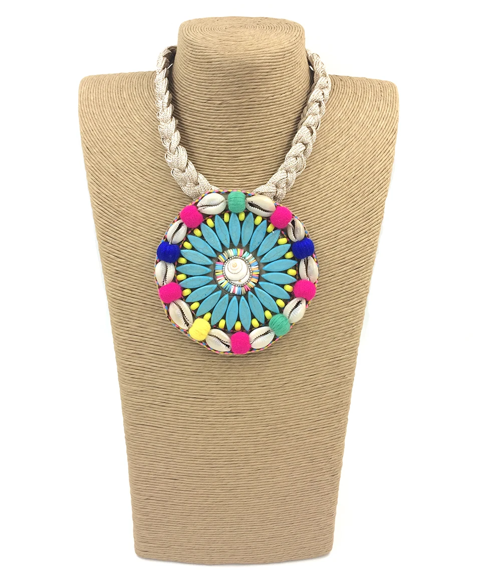 2017 new Boho jewelry handmade flower chokers Necklace dream catcher pendants necklace collier summer women sea Beach