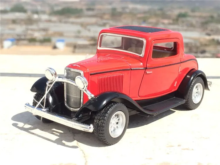 Высокое качество, высокая имитация, 1:32, сплав, тяга назад, автомобиль, 2 открытые двери, Ford 1932, Классическая Игрушечная машина