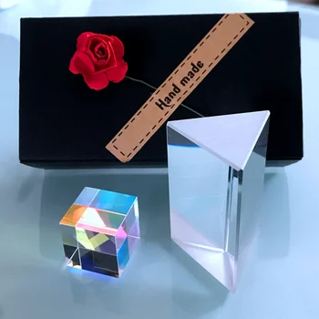 

FGHGF TP-1 Glass Rainbow Experiment Physical Experiment Optical Glass Rainbow Gift Tri Prism Stereo Prism Square Children's gift