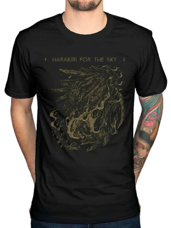 

Official Harakiri For The Sky Gold Owl T-Shirt Great God Plan Viaticum Cornucopi