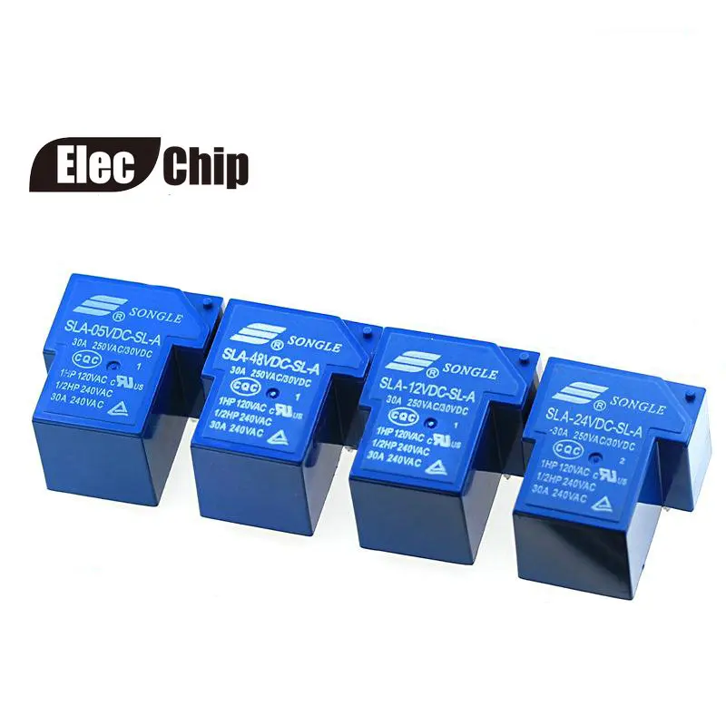 

5PCS/lot Power relays SLA-05VDC-SL-A SLA-12VDC-SL-A SLA-24VDC-SL-A SLA-48VDC-SL-A 5V 12V 24V 48V 30A 5PIN T90