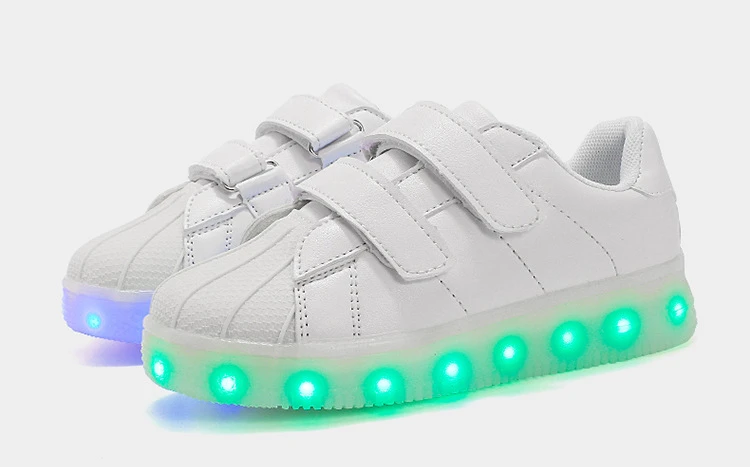 Meninos e Meninas Esportivos de Lazer Luz até 11 Outono Crianças Sapatos Led Iluminado Tênis Unisex Luminosa Cores 7ipupas 2020 26 tênis meninos e meninas sapatos esportivos de