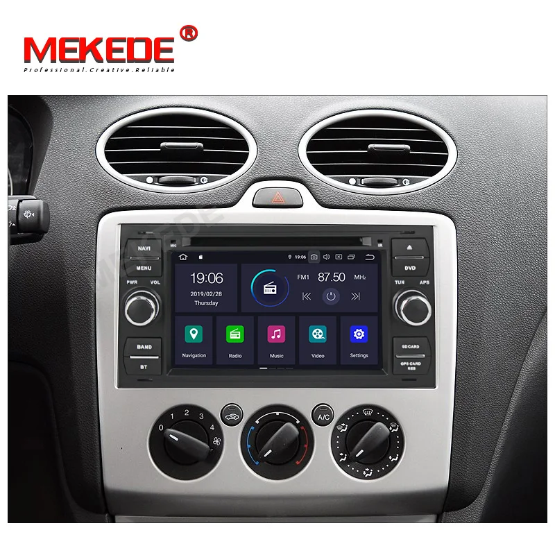 Top MEKEDE Car Multimedia Player GPS Android 9.0 2 Din For Ford/Mondeo/Focus/Transit/C-MAX Car Radio Bluetooth DVR Autoradio DSP 5