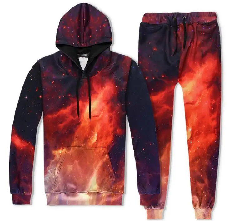 flame print joggers