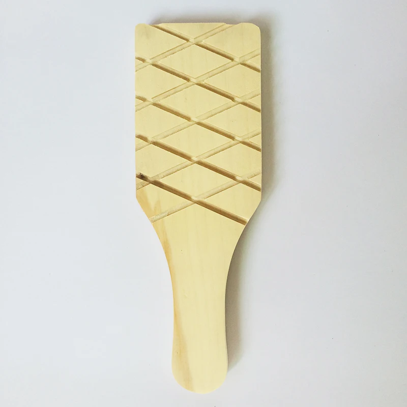 GTCT 0046 Textured Shaper Wooden Paddles Cambered Pottery Ceramic