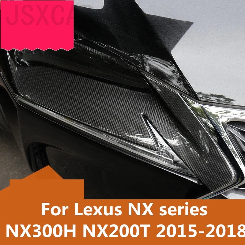 Настоящие углерод волокна фары веки аксессуары передняя фара брови для Lexus NX