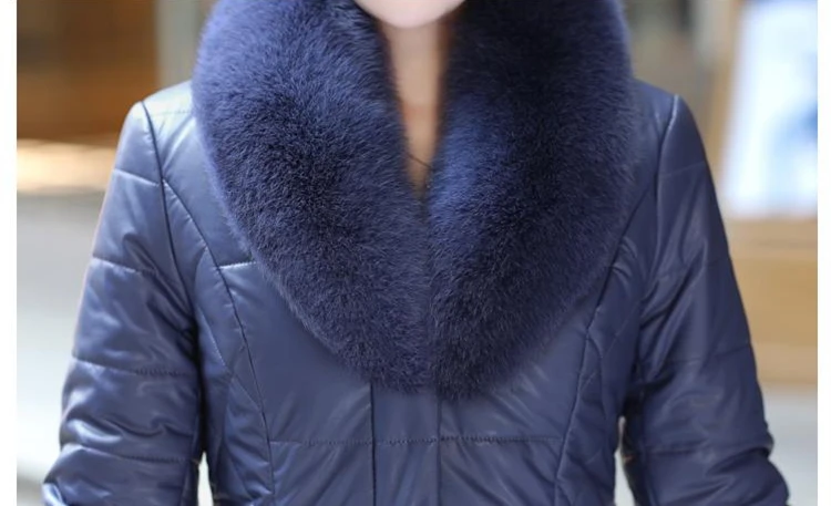 Women Winter Padded Jacket Artificial Fur Collar Thick Warm Winter Coat Women Female 2018 Plus Size 8XL Long Jackets Women CH734 (8)
