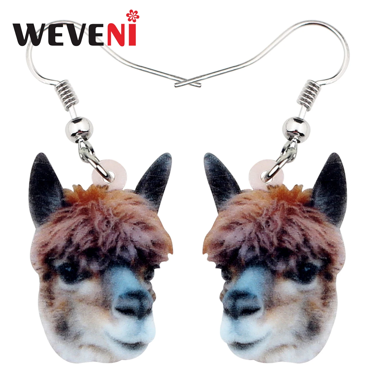 Acrylic Sweet Alpaca Llama Earrings Drop Dangle American Animal Jewelry For Women Girls Gift Drop Earrings 