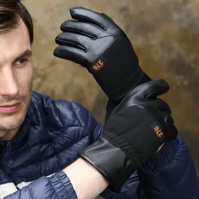 2017 The new touch screen men's winter gloves gentlemen thick car