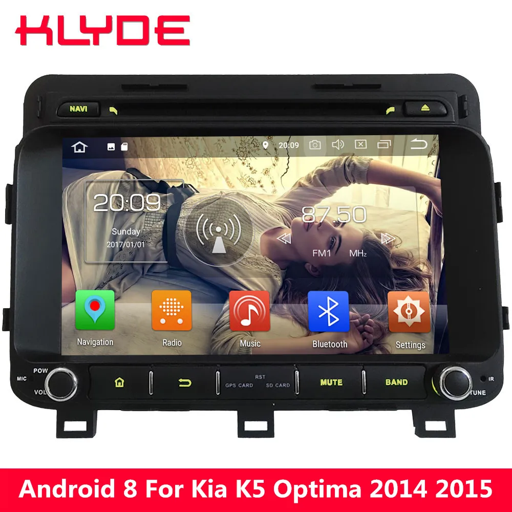 Clearance KLYDE 8" 4G WIFI Android 8.0 7.1 Octa Core PX5 4GB RAM 32GB ROM Car DVD Player Stereo GPS Navigation For KIA K5 Optima 2014 2015 0