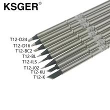 KSGER T12-BC2 K ILS J02 KU BL D16 D24 XA-Grado di Saldatura Punta di Ferro Per Hakko FX951 T12 di Saldatura stazione di OLED Digital Controller