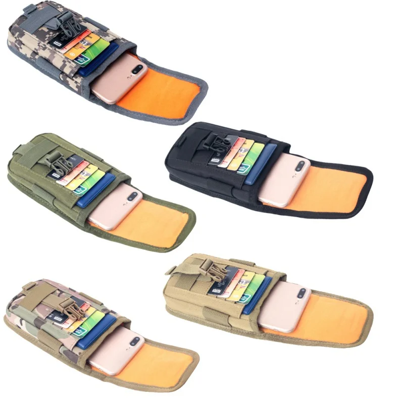 Molle телефон кобура Сумка на поясном ремне для уличных прогулок Универсальный жилет держатель карты сумки Мини многофункциональный крюк петля путешествия