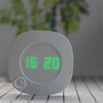 

Cube Digital Clock Night Light LED Table Clock Body Induction Desk Lamp Electronic Magnetic Suction Hanaging Wall Clocks