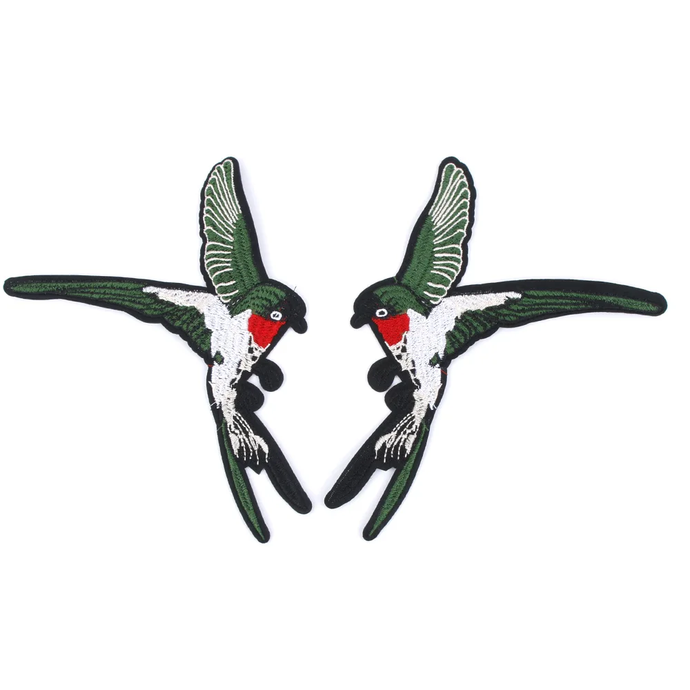 

1Pair Bird Embroidery Patches Sewing Accessories Stickers for Clothes Applique Diy Stripe Crafts Supplies Parches