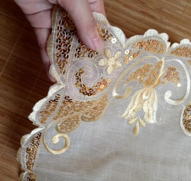 الحديثة الدانتيل الترتر التطريز تحديد الموقع كأس كوستر القدح المطبخ الشراب الطعام الجدول مكان حصيرة القماش الشاي القهوة المفرش عيد الميلاد ...