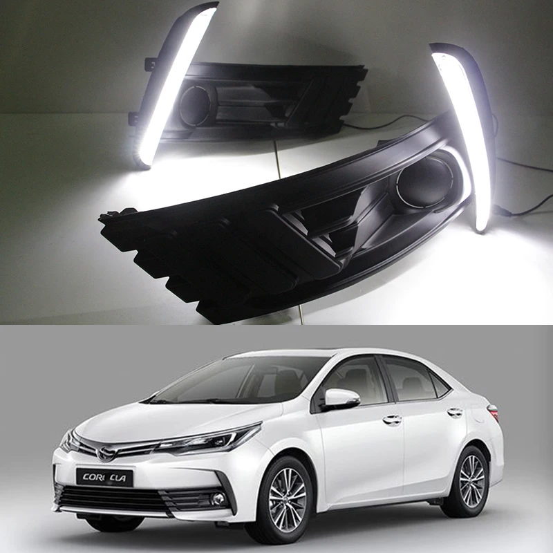 Car Flashing For Toyota Corolla 2017 Led Daytime Running Lights fog
