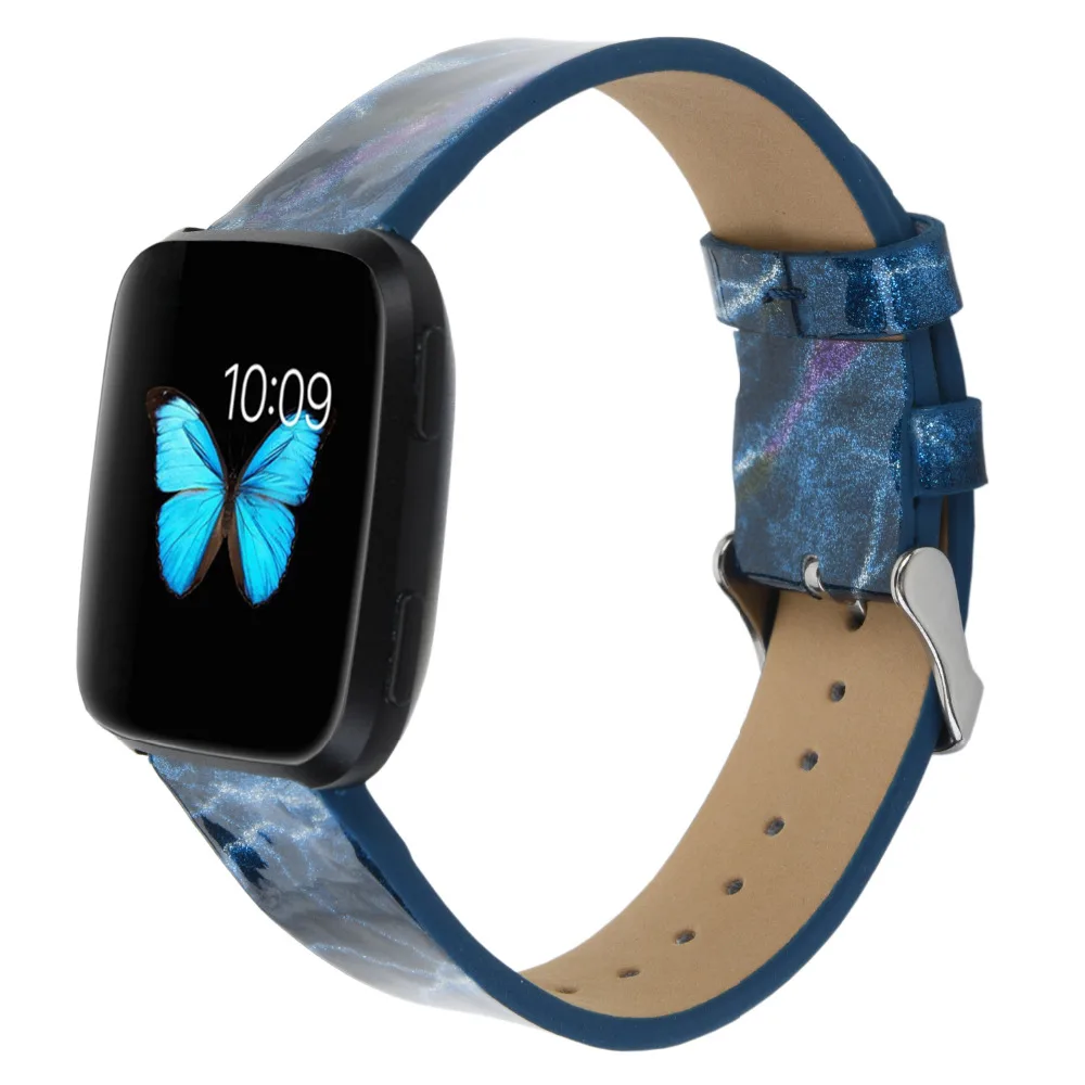 Сменный напечатанный ремешок из микрофибры для фитнес-Смарт-часов Fitbit Versa, стильный браслет на ремешке, модный браслет