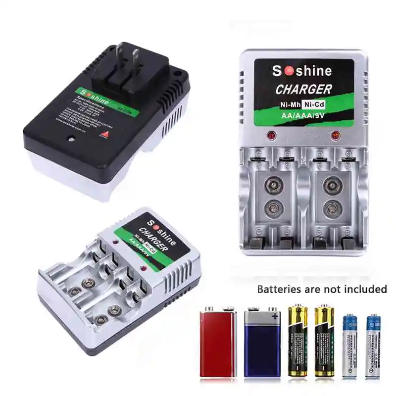 US Plug Battery Charger for AA/AAA/9V/Ni MH/Ni Cd Rechargeable