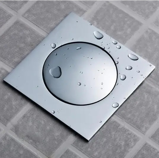 Hot Selling 10cm*10cm Chrome Finish Brass Drain Sink Square Drainer