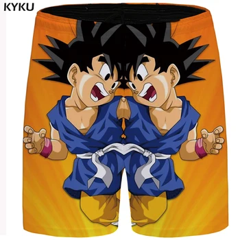 

KYKU Dragon Ball Short Men Funny Casual Shorts Goku 3d Short Hawaii Beach Shorts Cargo Yellow Mens Shorts 2018 Summer Big Size