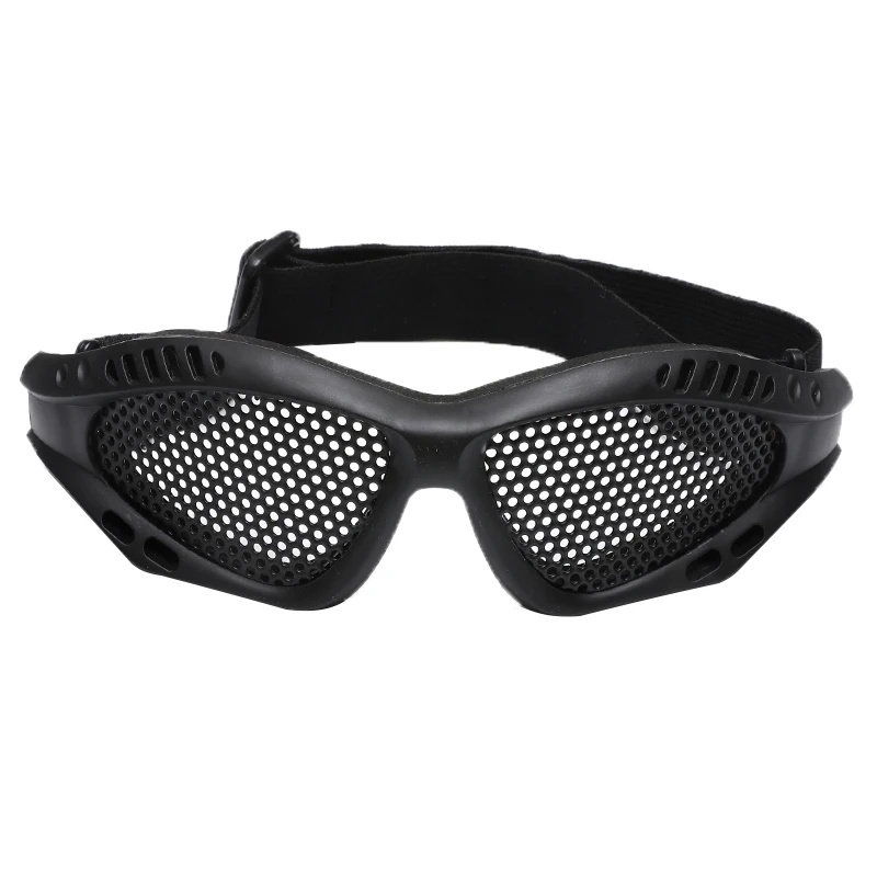 Eye Protective Safety Tactical Glasses Comfortable Anti Fog With Metal Mesh Shock Resistance Game Protector Goggles Outdoor - Цвет: Черный