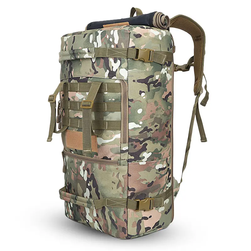 Нейлоновый 50л походный военный тактический рюкзак для альпинизма, Походов, Кемпинга, альпинизма, мужские спортивные сумки, 3D рюкзак - Цвет: Woodland-camo