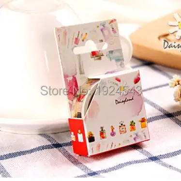 Бесплатная доставка Красивые Васи бумажная лента с коробкой цвета/15 мм * 5 м разнообразные флакон духов маскирования Японии васи ленты