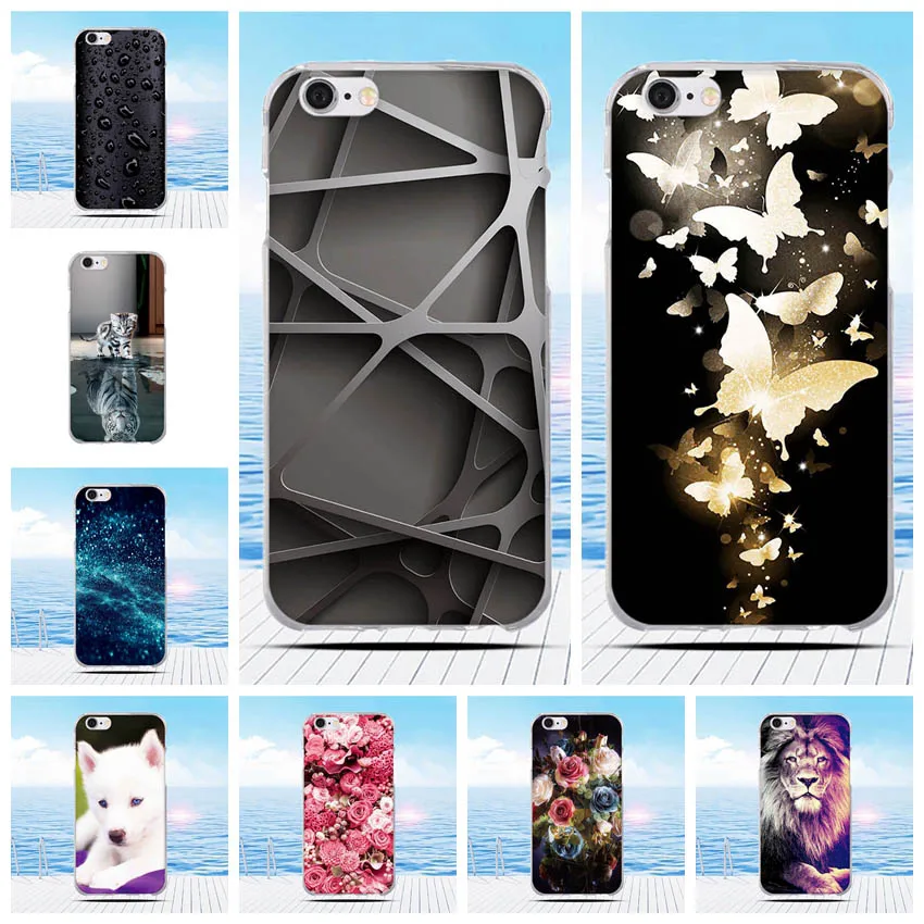 For iPhone 6 6S Case Cartoon 3D Relief Printing Pattern Back Cover TPU Soft Silicone for | Мобильные телефоны и