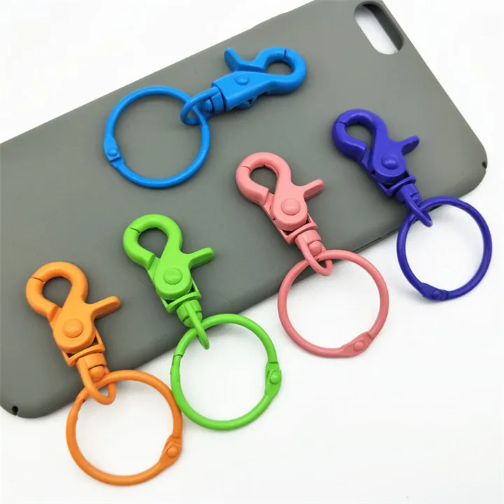 2  Diy Jewelry Accessories Keychains Color Paint Lobster Buckle Key Chain Handmade DIY Key Ring Keychains For Women Fashion Jewelry