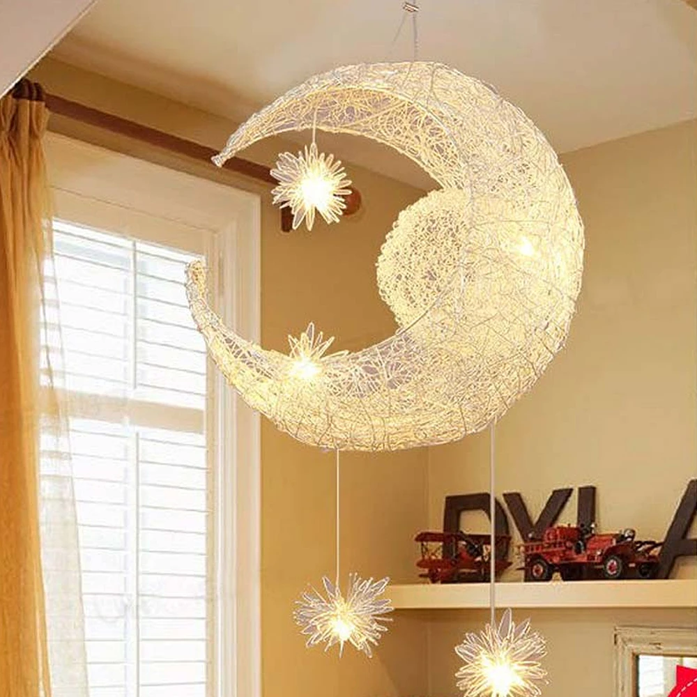 Modern Moon Star Pendant Lights Kid's Room Lighting Child ...