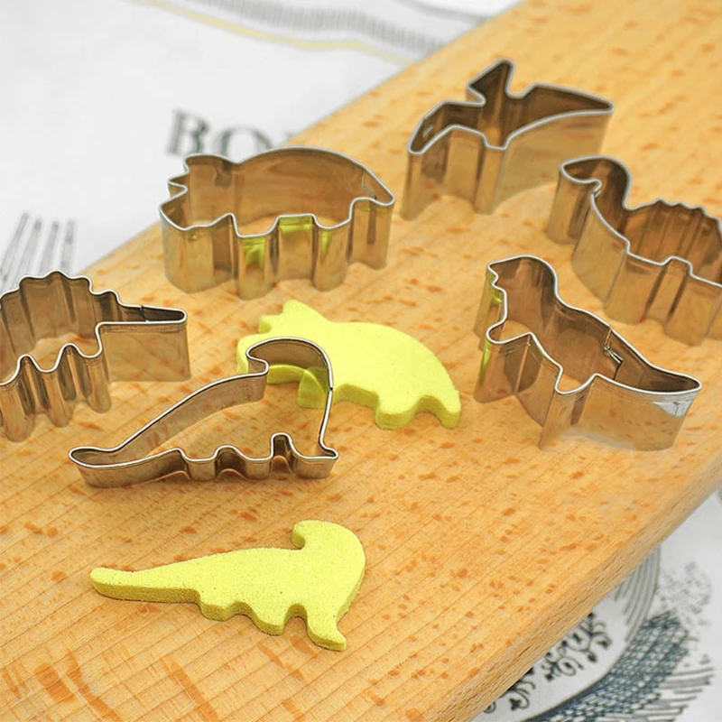 Cookie Cutter Dropshipping 6 Pcs Animal Dinosaurs Stainless Steel