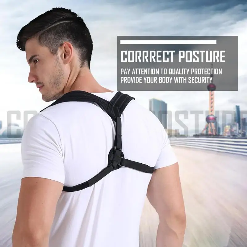 

Back Posture Corrector Clavicle Support Belt Unisex Adjustable Posture Corrector Back Corset Shoulder Support Brace Belt