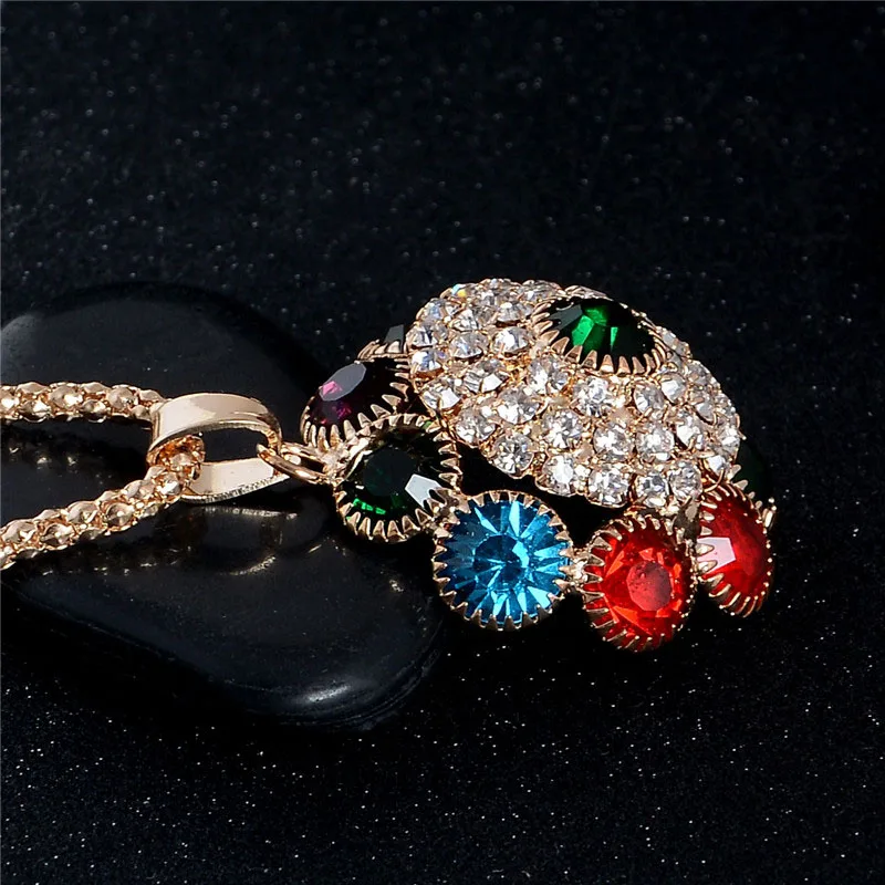 MISANANRYNE, многоцветное ожерелье с кристаллами и цветами из горного хрусталя, серьги, набор ювелирных изделий, праздничный костюм, бижутерия для женщин