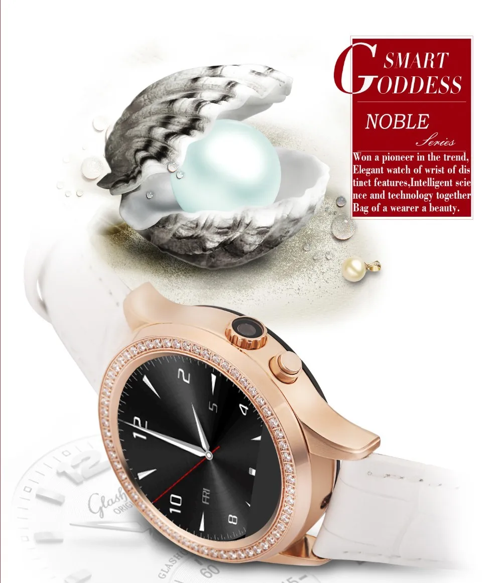 Лучшие алмазные умные часы подарок для подруги с монитором сердечного ритма Водонепроницаемая фотокамера с Bluetooth умные часы для IOS и Android