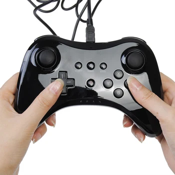 

DOITOP Wireless BT Remote Control U Pro Controller Gamepad for Nintendo Black Gamepads Dual Classic Joystick Game Gamepad