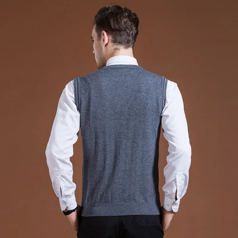 Жилет Мужской трикотажный с V образным вырезом без рукавов Размеры M LXL XXL 3XL|v-neck