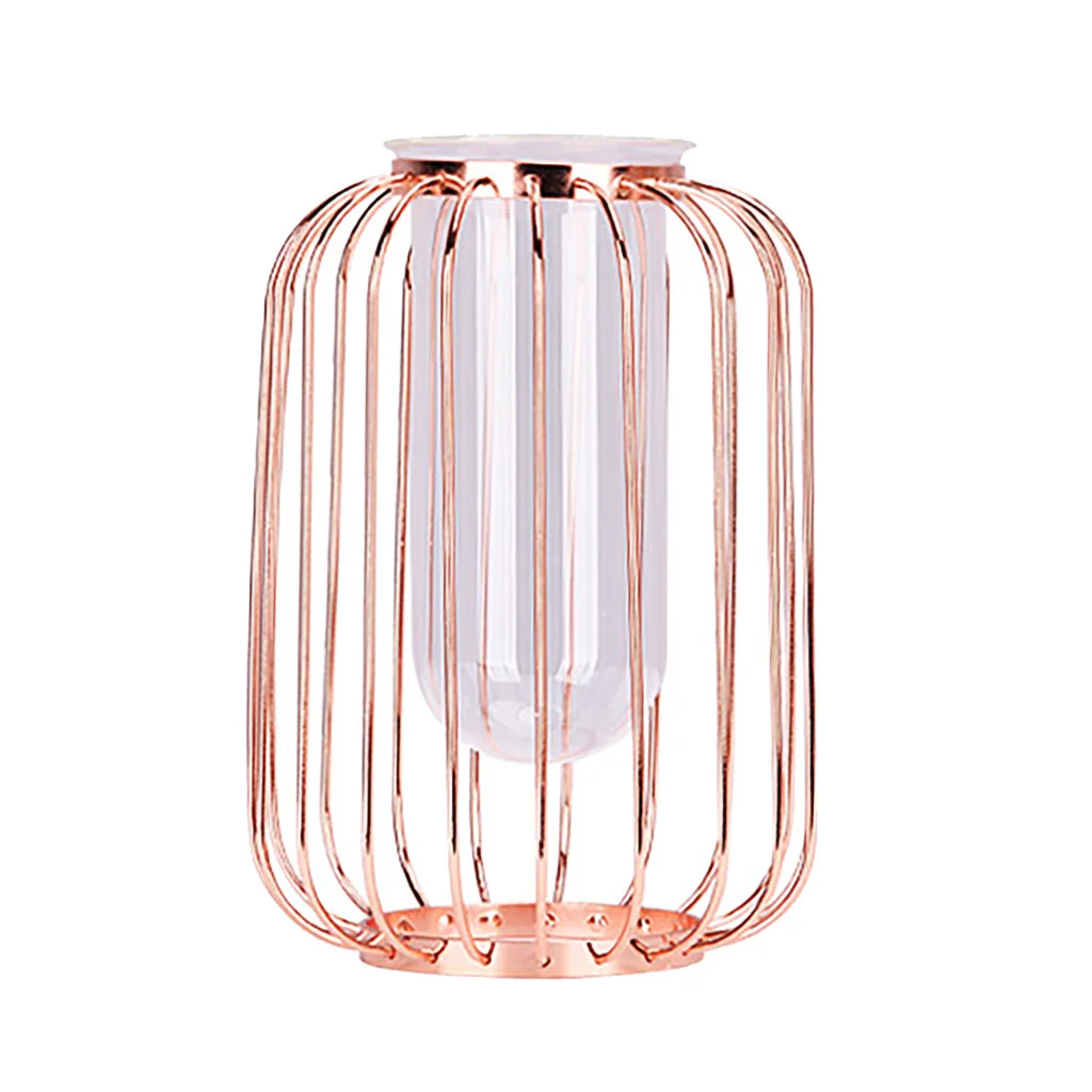 

Nordic Minimalist Flower Shelf Iron Geometric Brief Vase Flower Racks Ornaments Wire vase Home Table Flower Decor dropshipping