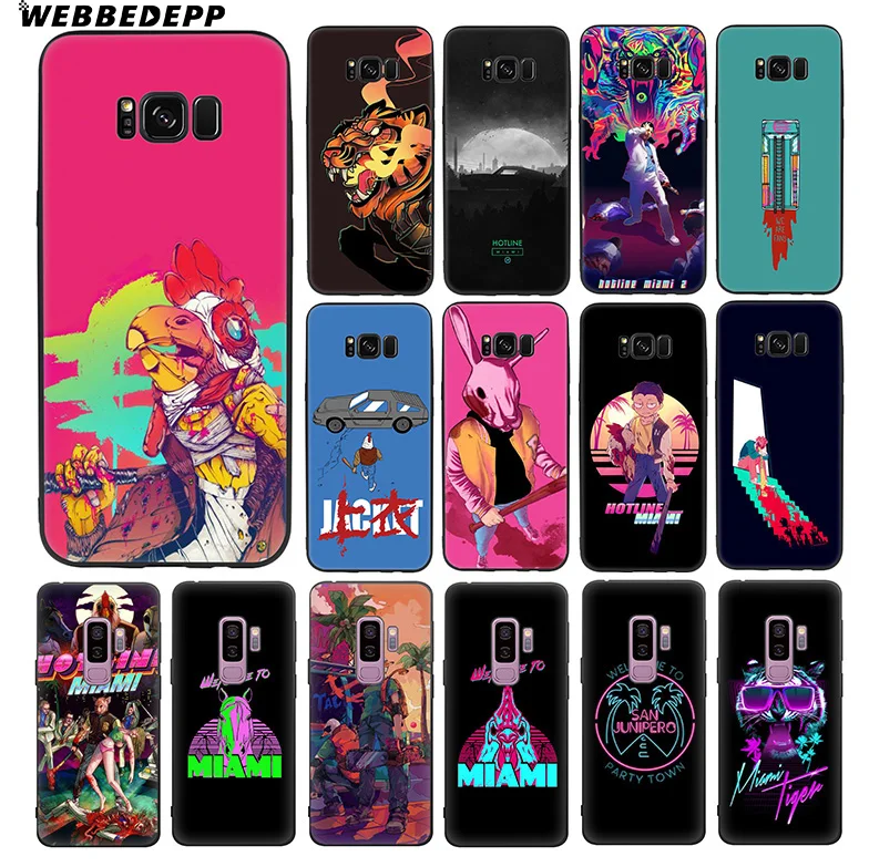 WEBBEDEPP Hotline Майами Мягкий ТПУ силиконовый чехол для Samsung Galaxy S10 S10e S9 S8 Plus S7 S6 Edge &amp J6