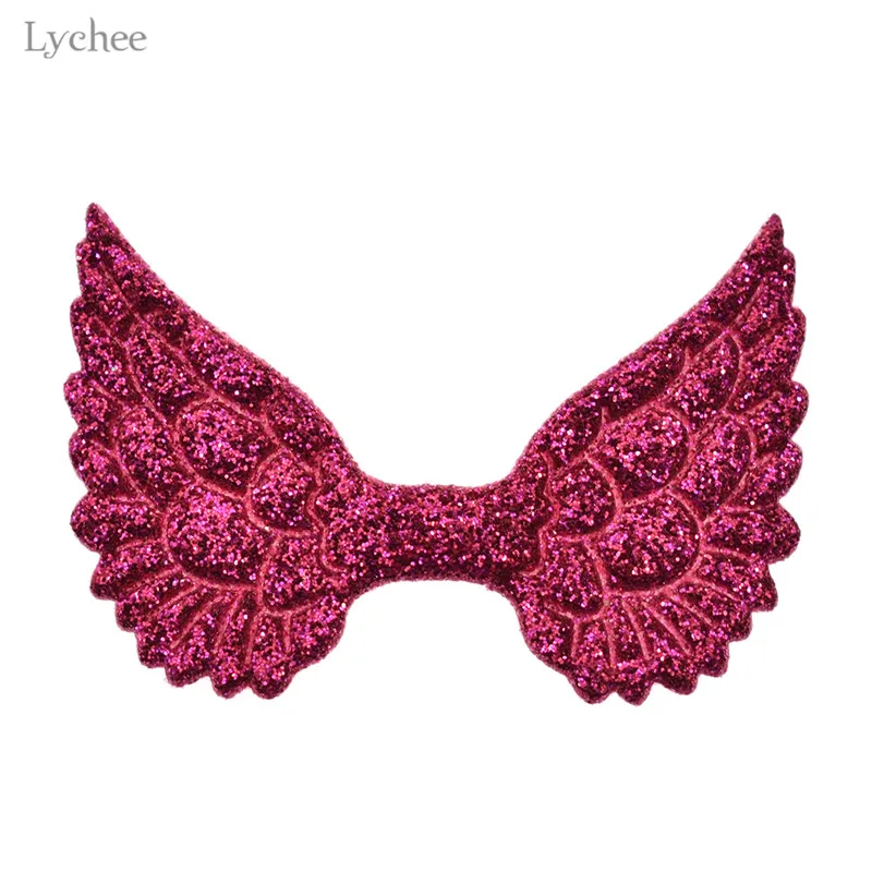Lychee Life 40 шт. блестящая форма Крыло ангела патчи пришить Аппликация ремесла для