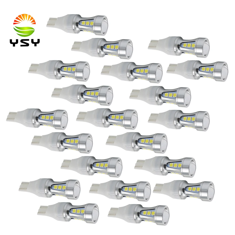 YSY 20 шт T10 15 SMD 3030 лампы внутренний излучатель СИД 194 W5W Автомобильные Внешние 12V