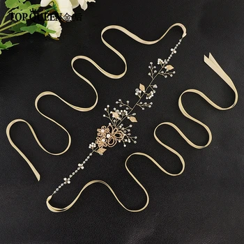 

TOPQUEEN SH73 Bridal Belt Beaded Wedding Accessories Wedding Dress Belt for The Bride Bridesmaids Dress Thin Belt Fast Shipping