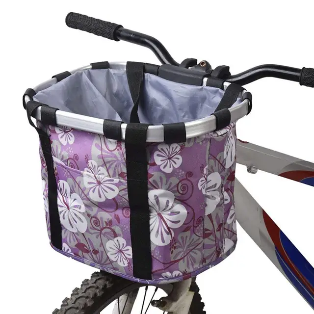 Multi Purpose Bicycle Foldable Basket Handlebar Pannier Cycling Carryings Holder Bike Riding ...