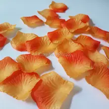 20 пакетов 2000 шт. оранжевый цветок розы девушка лепестки Осень Свадебные Конфетти Таблица Центральным декорации petalas искусственный boda