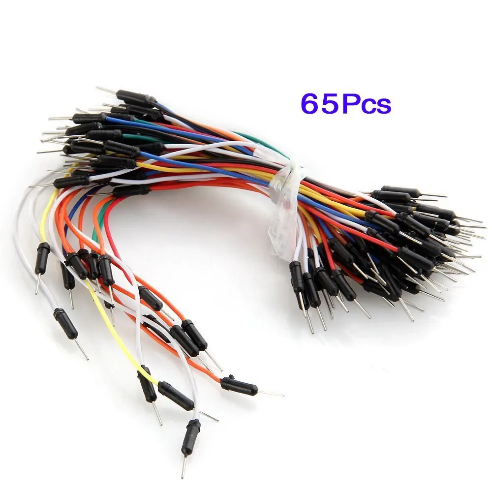 65 шт. переходные Провода кабели от мужчин до мужчин перемычки провода для макетной платы