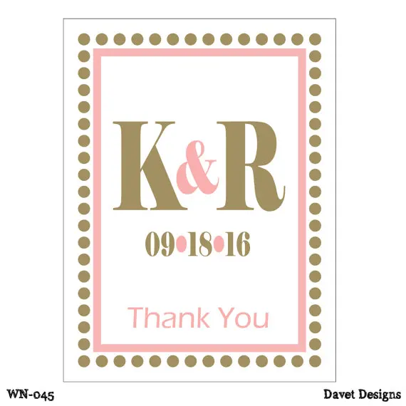 Custom Wedding Rectangle or Mini Wine Bottle Labels Personalized Wine Bottle Label, Wedding ...