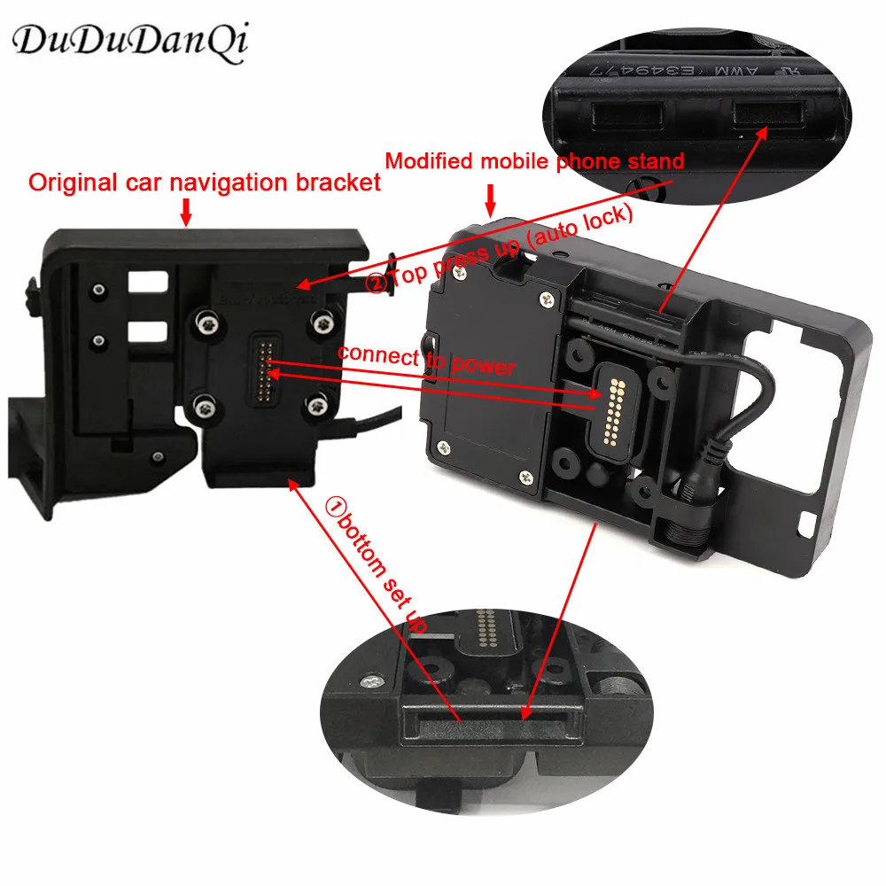 

for BMW 2013-2017 R1200GS LC adventure GSA R1200R S1000R XR Multi-functional Mobile Phone Navigation Bracket USB Phone Charging