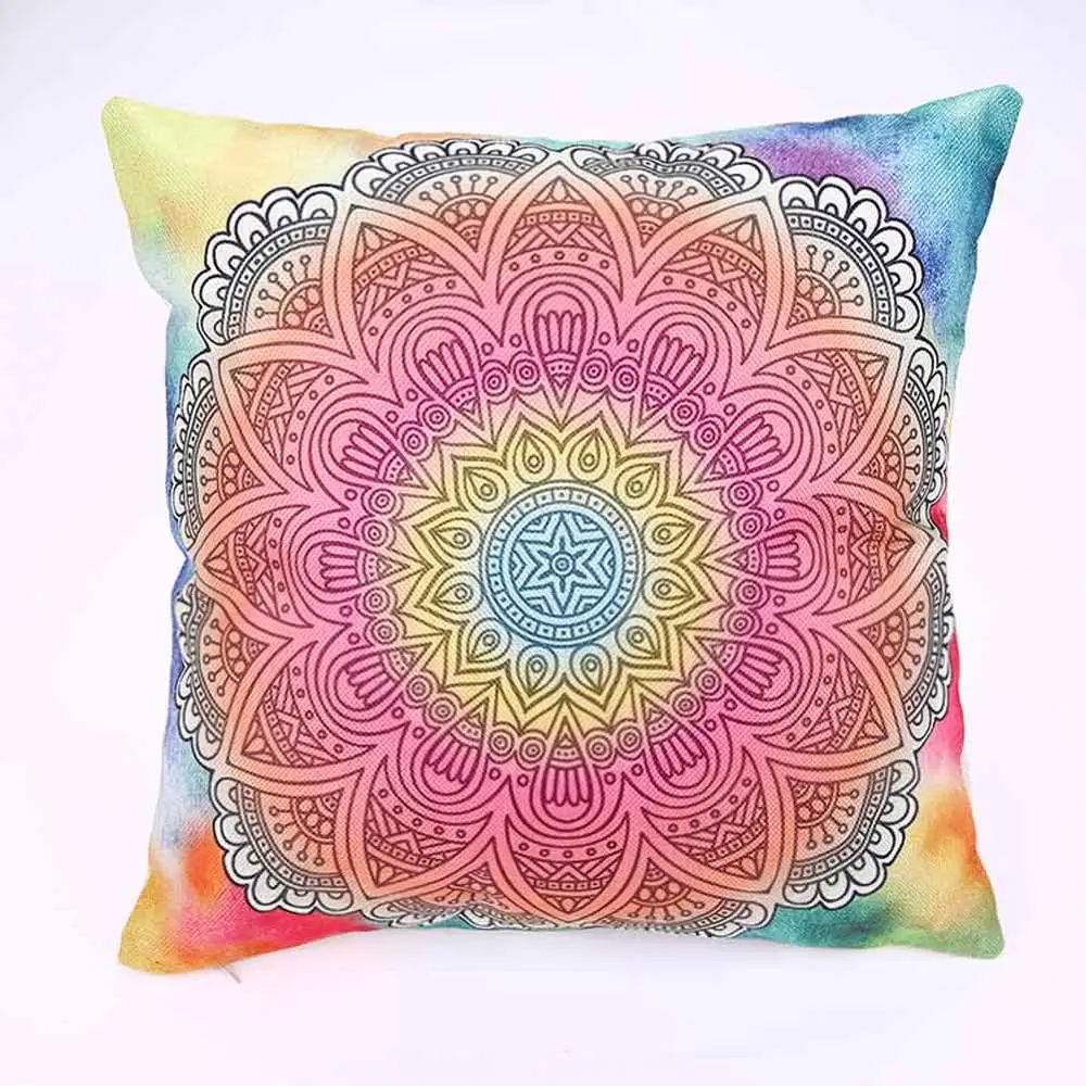 BZ1217-3 Mandala Pattern Cushion Cover